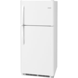 A white refrigerator with two doors and no freezer.