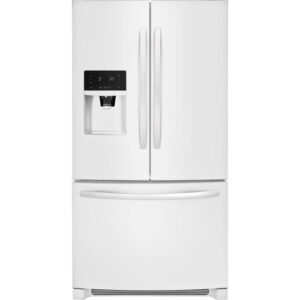A white refrigerator with its door open.