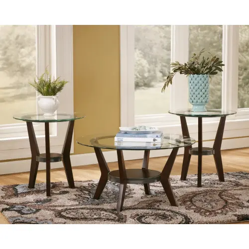 A round living room table set