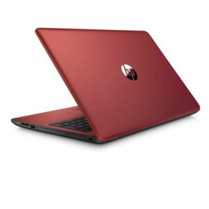 A red laptop