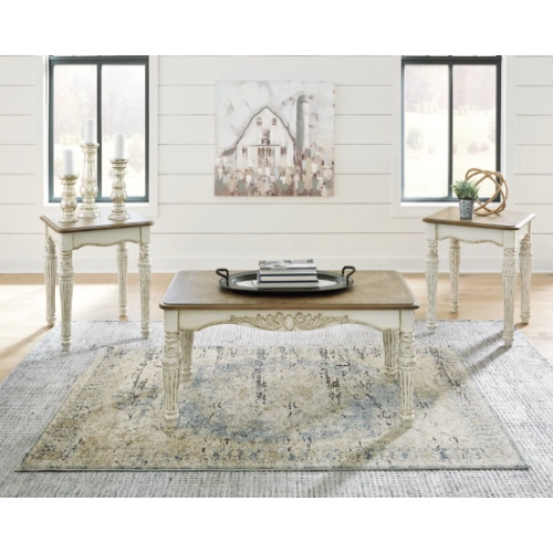 Light colored living room table set