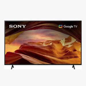 A sony tv with the google logo on it.