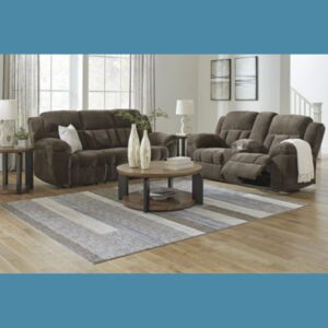 ASHLEY Frohn Reclining Sofa AND Reclining Loveseat with Console