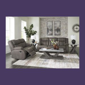 ASHLEY First Base Reclining Sofa AND Reclining Loveseat