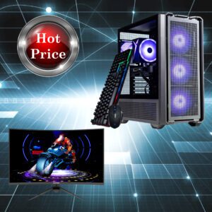 Skytech Gaming Edge GAMING TOWER WITH 32" CURVED MONITOR