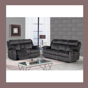 DOMINO GRANITE POWER RECLINING SOFA/POWER CONSOLE RECLINING LOVESEAT WITH POWER SWITCH