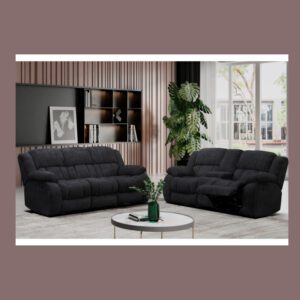 EBONY RECLINING SOFA/CONSOLE RECLINING LOVESEAT