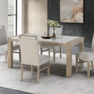 LIGHT GREY AND NATURAL DINING SET