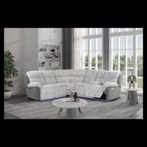 GLOBAL 3PC GREY SECTIONAL WITH LED