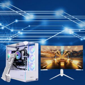 SKYTECH AVALANCHE GAMING TOWER WITH 27" CURVED MONITOR
