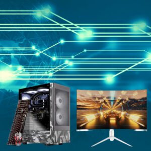 SKYTECH GHOST GAMING TOWER WITH 27" CURVED MONITOR