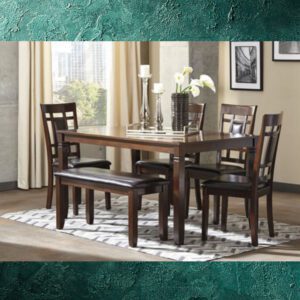 ASHLEY BENNOX 6PC DINING ROOM TABLE SET