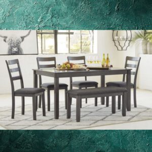 ASHLEY BRIDSON 6PC DINING ROOM TABLE SET